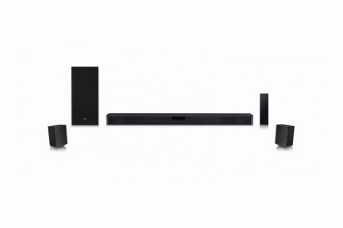 LG Barra de Sonido con Subwoofer SL5R, Bluetooth, Inalámbrico, 4.1 Canales, 300W RMS, USB, Negro 