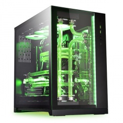 Gabinete Lian Li O11 Dynamic Razer Edition con Ventana, Tower, ATX/EATX/Micro ATX, USB 3.2, sin Fuente, Negro 