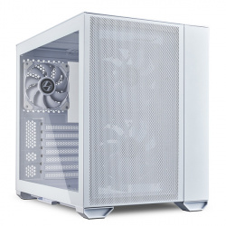 Gabinete Lian Li O11 Air Mini con Ventana, Tower, E-ATX/ATX/Micro-ATX/Mini ITX, USB 3.0, sin Fuente, Blanco ― Caja abierta, producto funcional. 