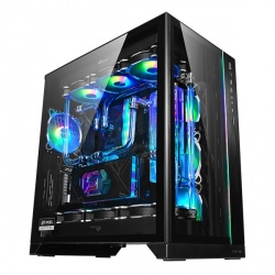 Gabinete Lian Li Dynamic XL con Ventana RGB, Full-Tower, ATX/EATX/ITX/Micro ATX, USB 3.0, sin Fuente/Ventiladores Instalados, Negro 