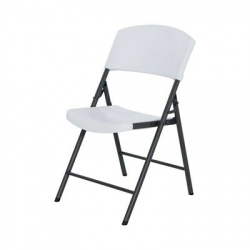 Lifetime Silla Plegable 2810, Respaldo duro, Blanco 