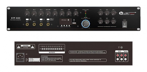 Lim Audio Amplificador de Audio STP-660, Alámbrico, 6 Canales, RCA, 70 - 100V 