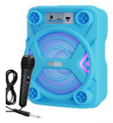 Link Bits Bocina Portátil SA8067T, Bluetooth, Alámbrico/Inalámbrico, 5W, Azul 