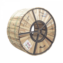 Linkedpro Bobina de Cable Fibra Óptica Exterior, 6 Hilos, Monomodo, 4000 Metros, Negro 