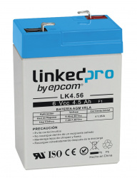 LinkedPRO Batería para Alarma LK4.56, 6V, 1.5A, 4500mAh, Salida 6V 