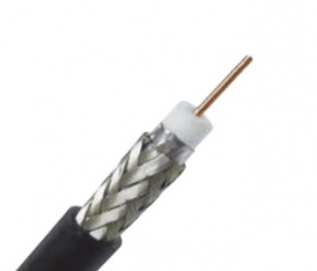 LinkedPRO Bobina de Cable Coaxial de Baja Pérdida, 305 Metros, Negro 