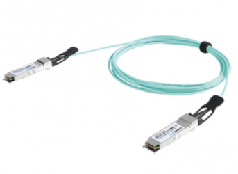 LinkedPRO Cable Fibra Óptica OM3 QSFP+ Macho - QSFP+ Macho, 1 Metro, Verde 