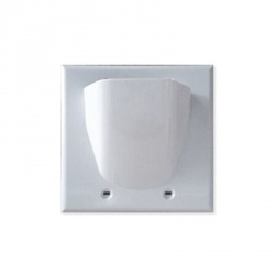 LinkedPRO Placa de Pared para Cable Pasa Muro, 1 Puerto, Blanco 