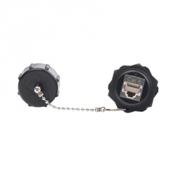 LinkedPRO Jack Industrial Cat6, RJ-45, Negro, Resistente al Agua 