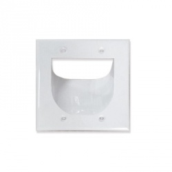LinkedPRO Placa de Pared Empotrable para Cable Pasa Muro, Blanco 