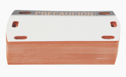 LinkedPRO Etiqueta Autolaminada LP-EAL, Negro/Naranja, 25 Etiquetas 