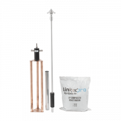LinkedPRO Kit de Pararrayos LP-EPC-50D, Incluye Punta con Mástil, Aluminio 