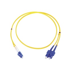 LinkedPRO Cable de Fibra Óptica Monomodo 2x LC - 2x SC, 1 Metro, Amarillo 