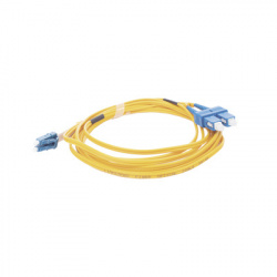 LinkedPRO Cable Fibra Óptica Monomodo Dúplex G.652D LC/UPC Macho - SC/UPC Macho, 3 Metros, Amarillo 