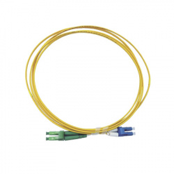 LinkedPRO Cable Fibra Óptica Monomodo Dúplex G.652D LC/UPC Macho - LC/APC Macho, 3 Metros, Amarillo 