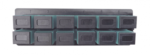 LinkedPRO Placa Acopladora para Fibra Multimodo LP-FO-S12-MM, Incluye 12 Acopladores SC Simplex, Negro/Azul 