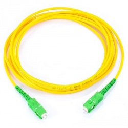 LinkedPRO Cable Fibra Óptica Monomodo OS1/OS2 SC/APC Macho - SC/APC Macho, 1 Metro, Amarillo 