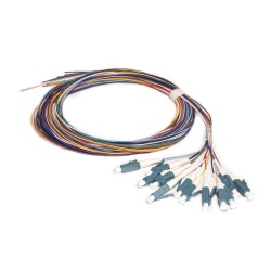 LinkedPRO Cable Fibra Óptica Monomodo G.657.A2 LC/UPC Macho - LC/UPC Macho, 900/900, 2 Metros, Multicolor, 12 Pigtails 