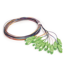 LinkedPRO Cable Fibra Óptica Monomodo G.657.A2 SC/APC Macho - SC/APC Macho, 900/900, 2 Metros, Multicolor, 12 Pigtails 