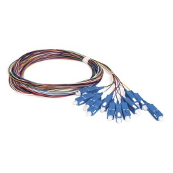 LinkedPRO Cable Fibra Óptica Monomodo G.657.A2 SC/UPC Macho - SC/UPC Macho, 900/900, 2 Metros, Multicolor, 12 Pigtails 