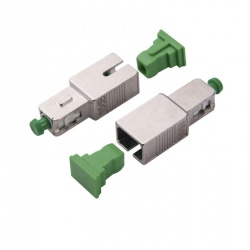 LinkedPRO Conector Fibra Óptica SC Macho/Hembra, Verde/Plata 