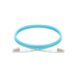 Linkedpro Cable Fibra Óptica Multimodo OM3 LC Macho - LC Macho, 1 Metro, Aqua 