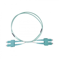LinkedPRO Cable Fibra Óptica Multimodo OM3 SC Macho - SC Macho, 3 Metros, Aqua 