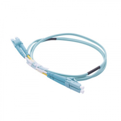 LinkedPRO Cable Fibra Óptica Multimodo OM4 LC Macho - LC Macho, 1 Metro, Aqua 