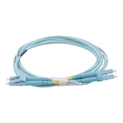 LinkedPRO Cable Fibra Óptica Multimodo OM4 LC Macho - LC Macho, 2 Metros, Aqua 