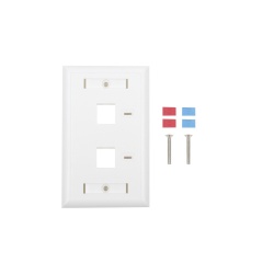 LinkedPRO Placa de Pared RJ-45, 2 Puertos, Blanco 