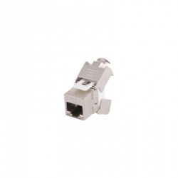 LinkedPRO Jack de Red Cat6a, RJ-45, Plata 