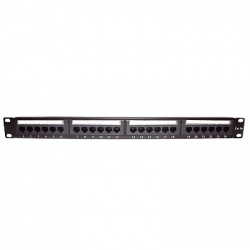 LinkedPRO Panel de Parcheo Cat5e UTP, 24 Puertos, 1U, Negro 