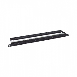 LinkedPRO Panel de Parcheo Cat6a, 24 Puertos RJ-45, Negro 