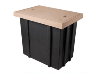 Linkedpro Registro Eléctrico Baja Tensión para Uso Peatonal, 54 x 84 x 65cm, Beige/Negro 