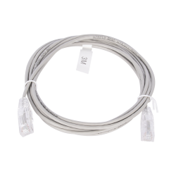 LinkedPro Cable Patch Cat6 Slim UTP RJ-45 Macho - RJ-45 Macho, 3 Metros, Gris 