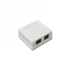 LinkedPRO Caja de Pared LP-WP-09 Cat5e, 2x RJ-11, Blanco 