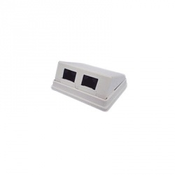 LinkedPRO Caja de Pared LP-WP-12 UTP Cat5e, 2x RJ-45, Blanco 