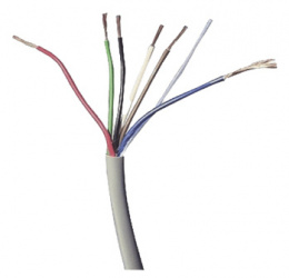 LinkedPRO Bobina de Cable para Alarma, 6 x 18 AWG, 305 Metros, Blanco 