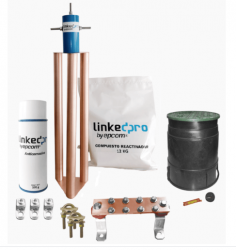 LinkedPRO Kit de Conexión a Tierra LPGROUND200AKIT, Cobre 