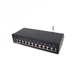 LinkedPRO Panel de Parcheo Cat5e STP, 12 Puertos, 1U, Negro 