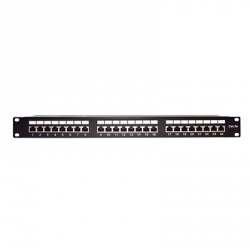 LinkedPRO Panel de Parcheo Cat5e STP, 24 Puertos, 1U, Negro 