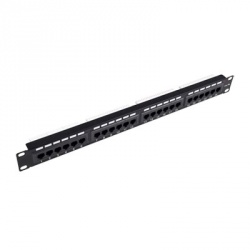 LinkedPRO Panel de Parcheo Cat6a UTP, 24 Puertos, 1U, Negro 