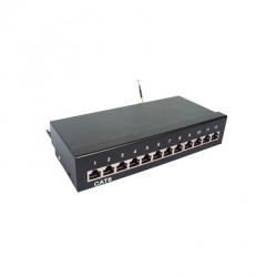 LinkedPRO Panel de Parcheo Cat6 STP, 12 Puertos, 1U, Negro 