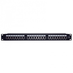 LinkedPRO Panel de Parcheo Cat6 STP, 24 Puertos, 1U, Negro 
