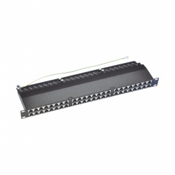 LinkedPRO Panel de Parcheo Cat6a, 48 Puertos RJ-45, 1U, Negro 