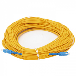 LinkedPRO Cable Fibra Óptica Monomodo G.652D SC Macho - SC Macho, Núcleo 9µm, Cubierta 125µm, 50 Metros, Amarillo 