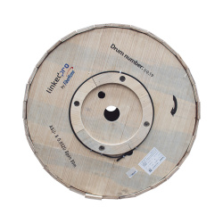 LinkedPRO Bobina de Cable Fibra Óptica Aérea, Mini ADSS, Monomodo, 8 Hilos, 4000 Metros, Negro 