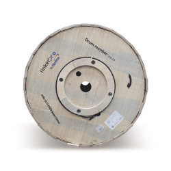 LinkedPRO Bobina de Cable Fibra Óptica Aérea, 4000 Metros, Negro 