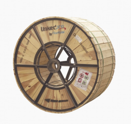 LinkedPRO Bobina de Cable Fibra Óptica ADSS G.652D, 4000 Metros, Negro 