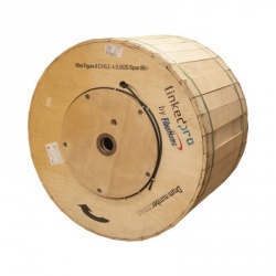 LinkedPRO Bobina de Cable Fibra Óptica G.652D, 4000 Metros, Negro 